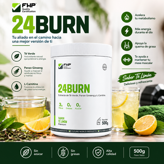 24BURN | Bebida Instantánea Sabor Limón